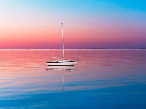 Lakescape VI Black Ornate Wood Framed Art Print with Double Matting by McLoughlin, James