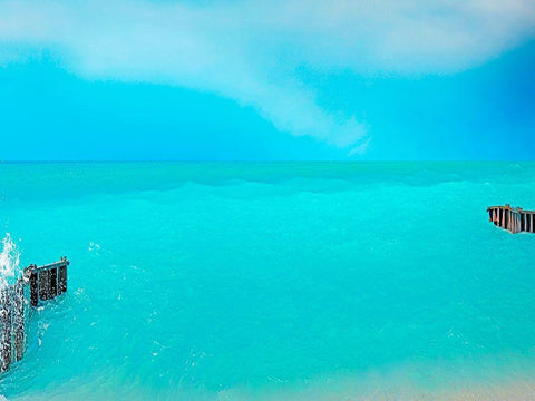 Lakescape VIII Black Ornate Wood Framed Art Print with Double Matting by McLoughlin, James