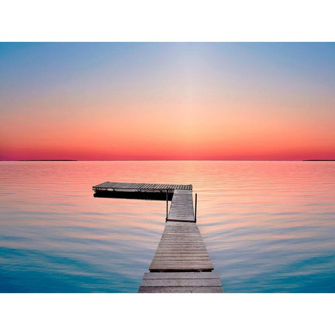 Lakescape X White Modern Wood Framed Art Print by McLoughlin, James