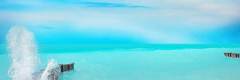 Lakescape Panorama VI White Modern Wood Framed Art Print with Double Matting by McLoughlin, James