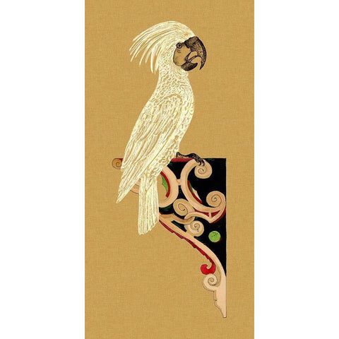 Bird Impression I Gold Ornate Wood Framed Art Print with Double Matting by Wang, Melissa