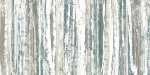 Treeline Strata I Black Ornate Wood Framed Art Print with Double Matting by Goldberger, Jennifer