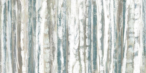 Treeline Strata II Black Ornate Wood Framed Art Print with Double Matting by Goldberger, Jennifer