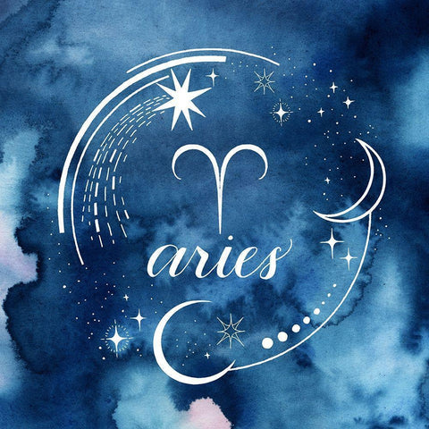 Watercolor Astrology I Black Modern Wood Framed Art Print by Popp, Grace