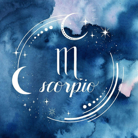 Watercolor Astrology VIII Black Modern Wood Framed Art Print by Popp, Grace