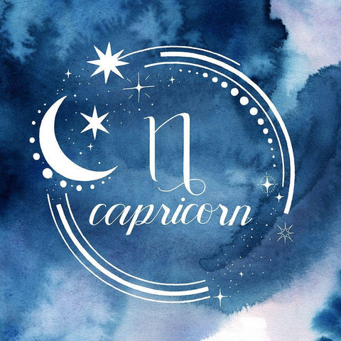 Watercolor Astrology X Black Modern Wood Framed Art Print by Popp, Grace