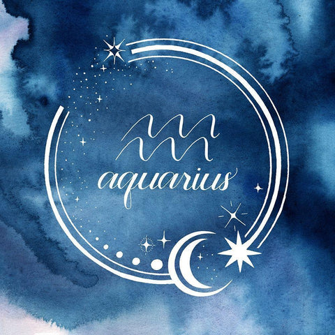 Watercolor Astrology XI Black Modern Wood Framed Art Print by Popp, Grace