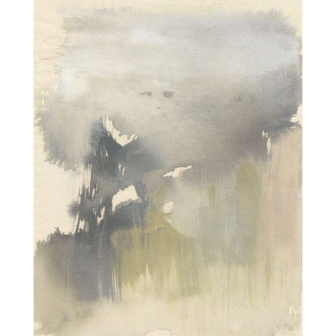 Poured Neutrals II White Modern Wood Framed Art Print by Goldberger, Jennifer