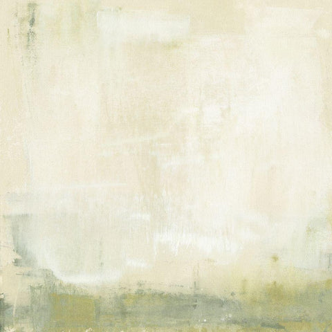 Olive Horizon I White Modern Wood Framed Art Print with Double Matting by Goldberger, Jennifer