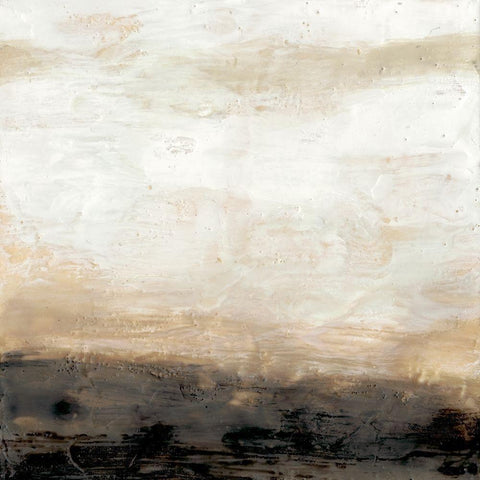 Umber Land II Black Modern Wood Framed Art Print with Double Matting by Goldberger, Jennifer