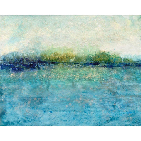 Shimmering Water II White Modern Wood Framed Art Print by OToole, Tim