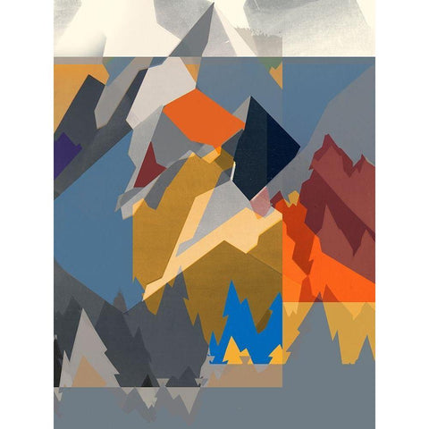 Mountain Extraction II Black Modern Wood Framed Art Print by Goldberger, Jennifer