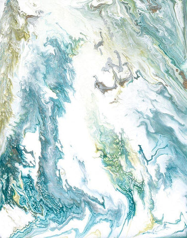Tidal Drift II White Modern Wood Framed Art Print with Double Matting by Studio W