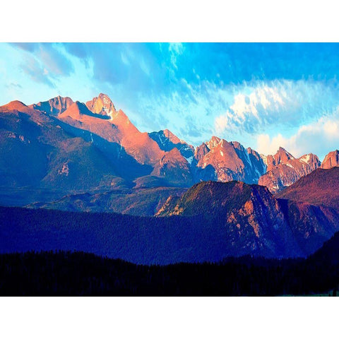Mountainscape Photograph I White Modern Wood Framed Art Print by McLoughlin, James