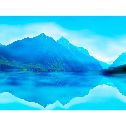 Mountainscape Photograph III Black Modern Wood Framed Art Print with Double Matting by McLoughlin, James