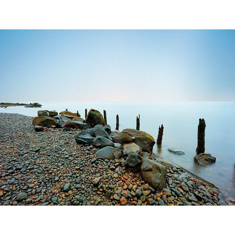 Seascape Photo I Black Modern Wood Framed Art Print by McLoughlin, James