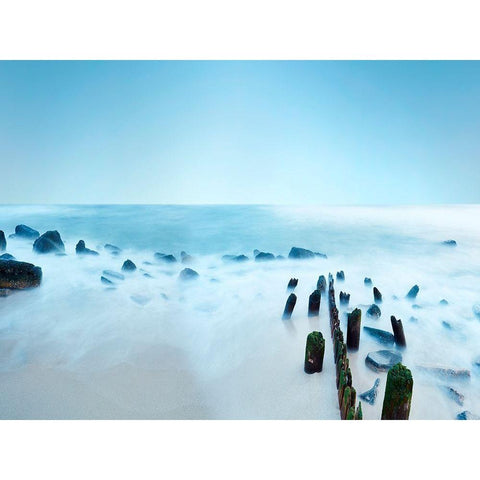 Seascape Photo III Black Modern Wood Framed Art Print by McLoughlin, James