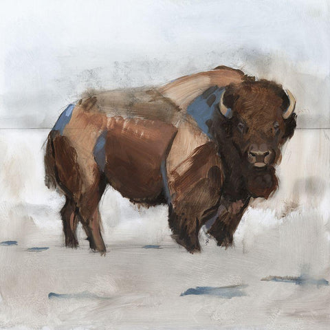 Lodge Guardian I Black Ornate Wood Framed Art Print with Double Matting by Green, Jacob