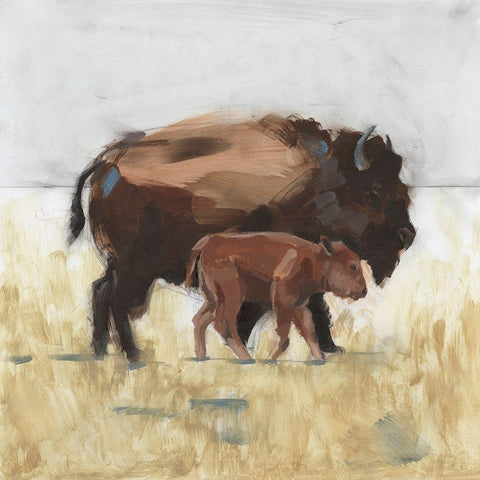 Lodge Guardian III Black Modern Wood Framed Art Print by Green, Jacob