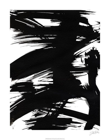 Black Bamboo I Black Ornate Wood Framed Art Print with Double Matting by Fuchs, Jodi