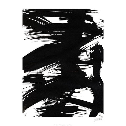 Black Bamboo I Black Modern Wood Framed Art Print by Fuchs, Jodi