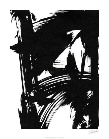 Black Bamboo II White Modern Wood Framed Art Print with Double Matting by Fuchs, Jodi