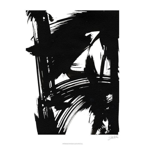 Black Bamboo II Black Modern Wood Framed Art Print with Double Matting by Fuchs, Jodi