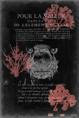 Pour La Mer I Black Ornate Wood Framed Art Print with Double Matting by Studio W