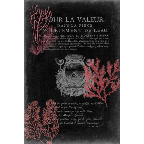 Pour La Mer II Black Modern Wood Framed Art Print by Studio W