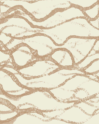 Neutral Undulate I Black Ornate Wood Framed Art Print with Double Matting by Goldberger, Jennifer