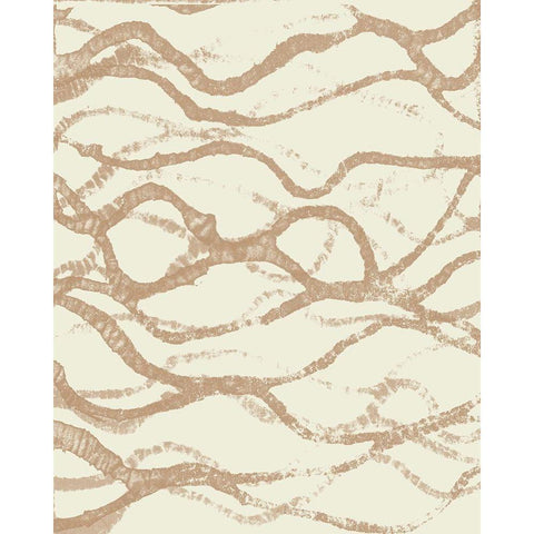 Neutral Undulate I Black Modern Wood Framed Art Print with Double Matting by Goldberger, Jennifer