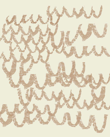 Scalloped II White Modern Wood Framed Art Print with Double Matting by Goldberger, Jennifer