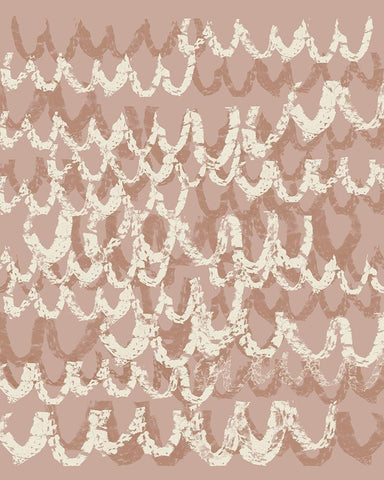 Scalloped III White Modern Wood Framed Art Print with Double Matting by Goldberger, Jennifer