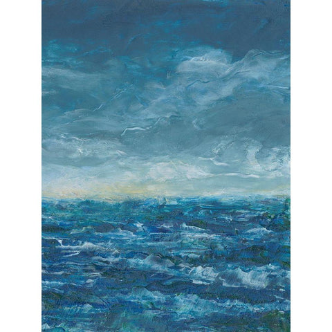 Dark Seas II Black Modern Wood Framed Art Print with Double Matting by Chandler, Sharon