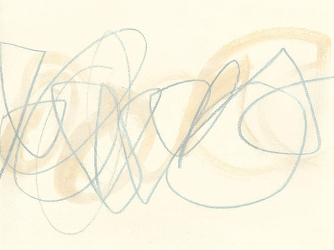 Runda Sketch II White Modern Wood Framed Art Print with Double Matting by Vess, June Erica