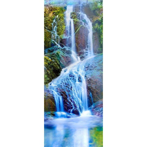 Vertical Water II White Modern Wood Framed Art Print by McLoughlin, James
