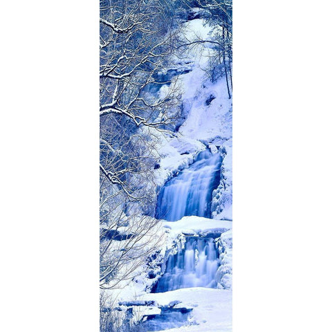 Vertical Water IV Black Modern Wood Framed Art Print by McLoughlin, James