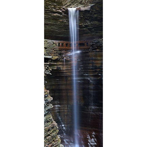 Vertical Water X Black Modern Wood Framed Art Print by McLoughlin, James