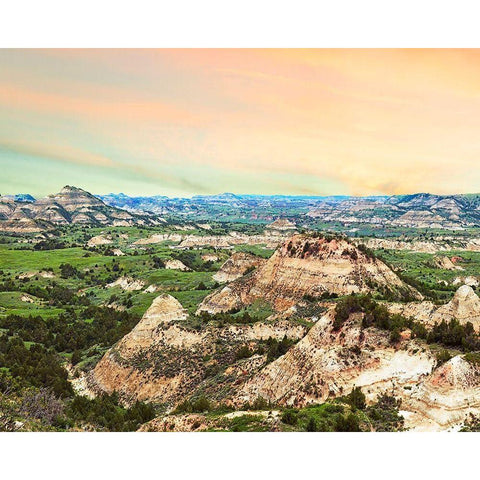 Badlands V Black Modern Wood Framed Art Print by McLoughlin, James