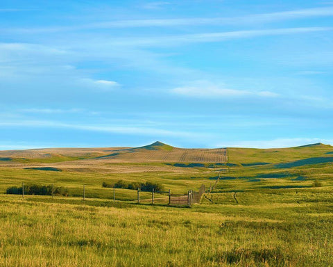 Western Landscape Photo III White Modern Wood Framed Art Print with Double Matting by McLoughlin, James