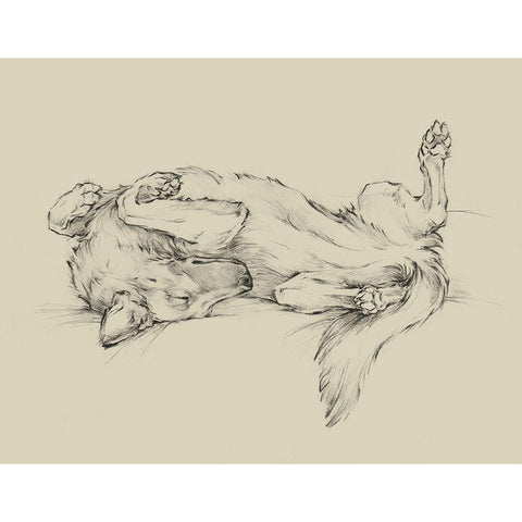 Dog Tired I Gold Ornate Wood Framed Art Print with Double Matting by Harper, Ethan