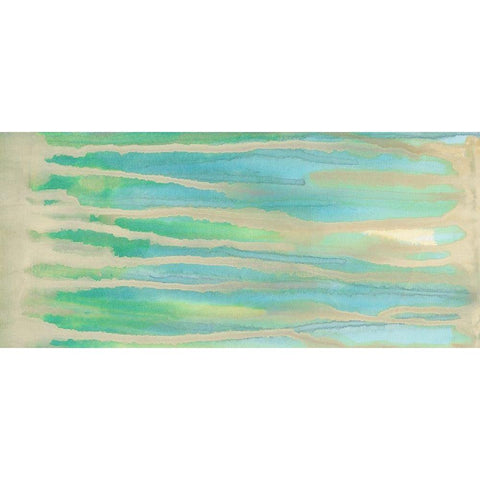 Streaming Sea I Gold Ornate Wood Framed Art Print with Double Matting by Stramel, Renee W.