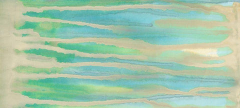 Streaming Sea I White Modern Wood Framed Art Print with Double Matting by Stramel, Renee W.