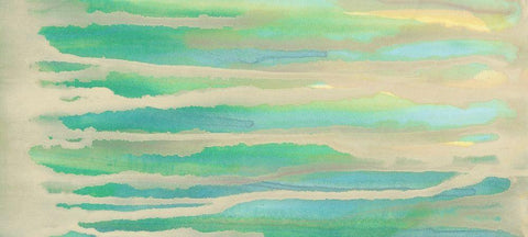 Streaming Sea II Black Ornate Wood Framed Art Print with Double Matting by Stramel, Renee W.