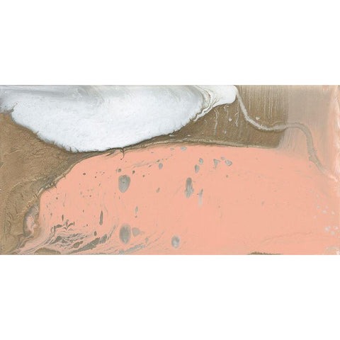 Metallic Sherbet I Black Modern Wood Framed Art Print with Double Matting by Studio W