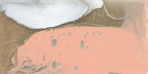 Metallic Sherbet I White Modern Wood Framed Art Print with Double Matting by Studio W