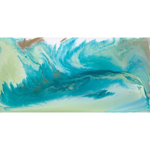 Breaking Surf I Black Modern Wood Framed Art Print with Double Matting by Ilosky, Pam