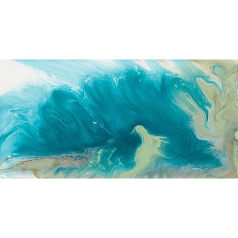 Breaking Surf II Black Modern Wood Framed Art Print by Ilosky, Pam