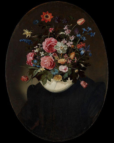 Flowering Masters I Black Ornate Wood Framed Art Print with Double Matting by Popp, Grace