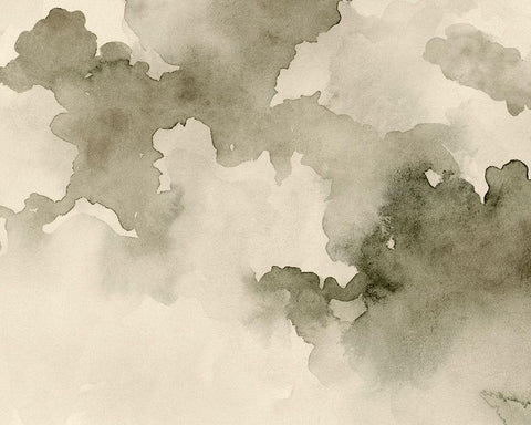 Antique Sky II White Modern Wood Framed Art Print with Double Matting by Caroline, Emma